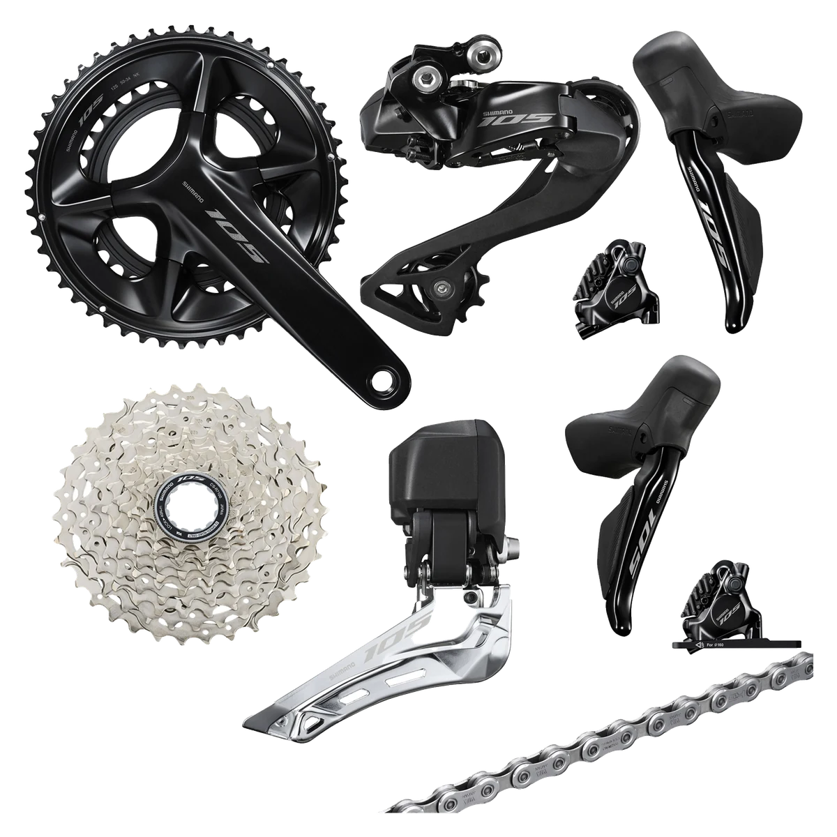 Полный группсет Shimano 105 Di2